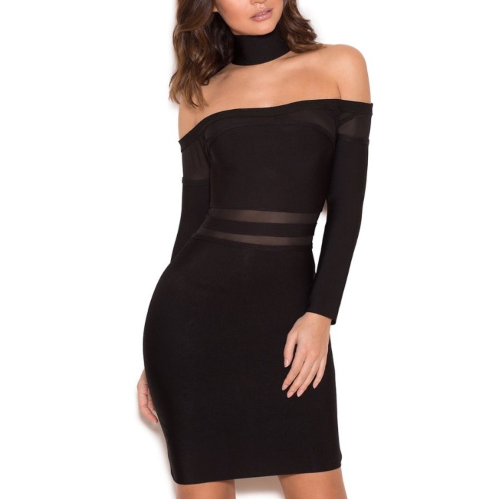 House of CB Neeva  Bandage Off Shoulder Dress
